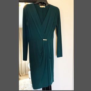 Emerald Green Michael Kors wrap dress